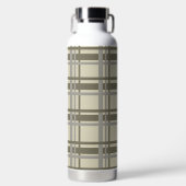 Bouteille D'eau Plaid gris et crème (Avant)