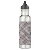 Bouteille D'eau Plaid Monogramme personnalisé / Motif Tartan (Gauche)