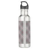 Bouteille D'eau Plaid Monogramme personnalisé / Motif Tartan (Dos)