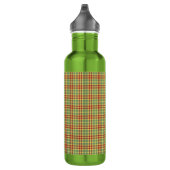 Bouteille D'eau Plaid vert laiton personnalisable (Droite)