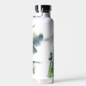 Bouteille D'eau Plan forestier de l'aquarelle (Plage)