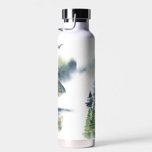 Bouteille D'eau Plan forestier de l'aquarelle (Plage)