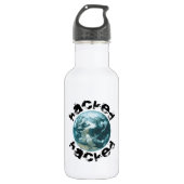 Bouteille D'eau planète Terre piratée (Devant)
