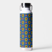 Bouteille D'eau Plante de tournesol dans un Motif de pot (Avant)
