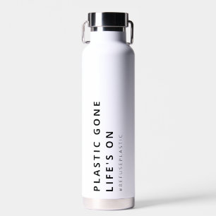 BOUTEILLE D'EAU PLASTIQUE PARTI, LA VIE EST SUR SAVE PLANET SEA TU