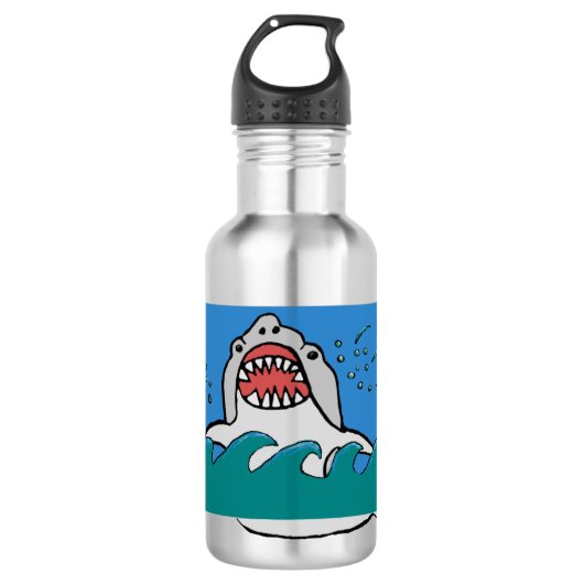 Bouteille D'eau Plat de requin amusant (Devant)