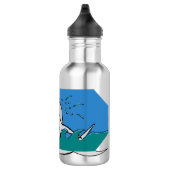 Bouteille D'eau Plat de requin amusant (Droite)
