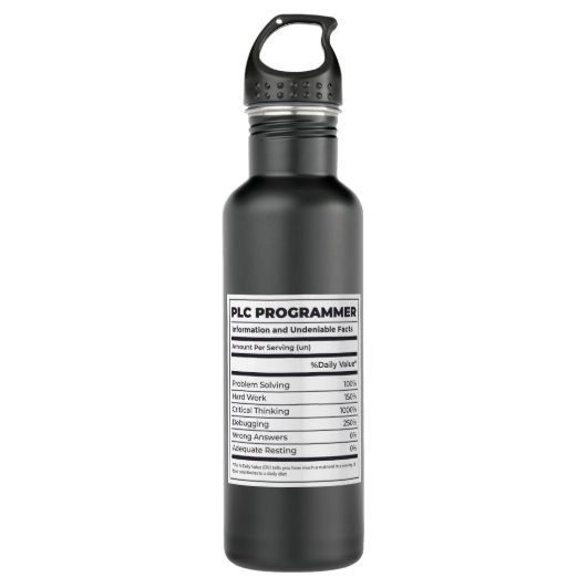 Bouteille D'eau PLC Programmer Funny Programmation Faits (Devant)