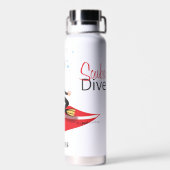 Bouteille D'eau Plongeur Scuba Méditant Yoga Soyez Calme (Arrière)