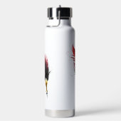 Bouteille D'eau Plume rouge avec pointe en or (Évier)