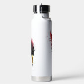 Bouteille D'eau Plume rouge avec pointe en or (Gym)