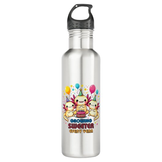 Bouteille D'eau Plus doux avec chaque année (Devant)