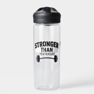 Bouteille D'eau Plus Fort Que Hier Motivational Fitness Gym