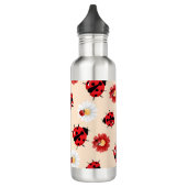 Bouteille D'eau Pneuka rouge mignon point Ladybug fleur été Fille (Gauche)