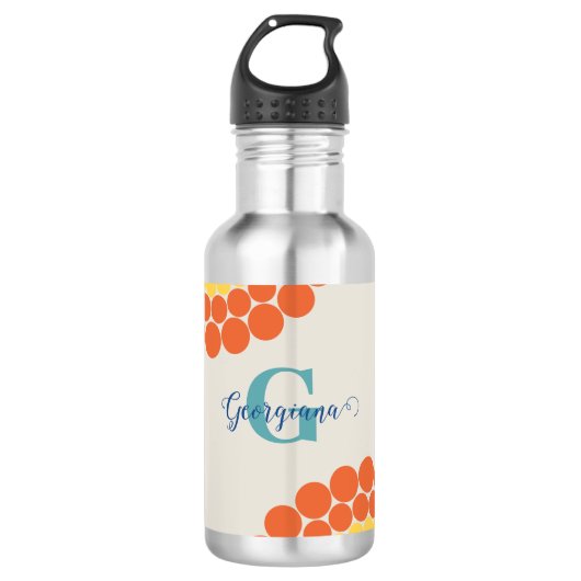 Bouteille D'eau Point d'été de la mer Égée - radiant monogramme Ma (Devant)