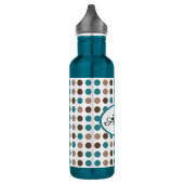 Bouteille d'eau Pointe Brown Turquoise personnalis (Gauche)