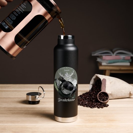 Bouteille D'eau Pointer à poil dur allemand (Café (pivoté))