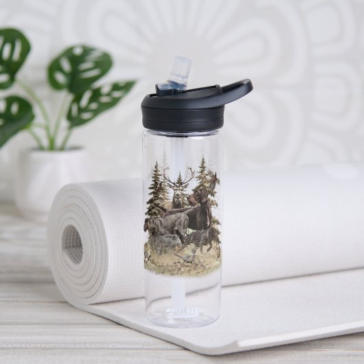 Bouteille D'eau Pointer à poil dur allemand (Yoga (pivotée))