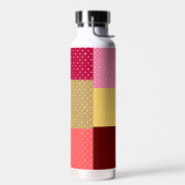 Bouteille D'eau Points colorés Monogrammes élégants (Gauche)