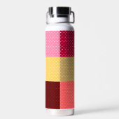 Bouteille D'eau Points colorés Monogrammes élégants (Arrière)