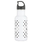 Bouteille D'eau points noirs sur fond blanc (Dos)