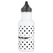 Bouteille D'eau points noirs sur fond blanc (Droite)