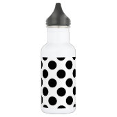 Bouteille D'eau Points Polka, Motif à Points, Noir et Blanc (Gauche)