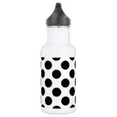 Bouteille D'eau Points Polka, Motif à Points, Noir et Blanc (Droite)
