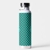 Bouteille D'eau Points Polka, Motif à Points Nom Monogramme Sarcel (Plage)