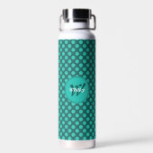 Bouteille D'eau Points Polka, Motif à Points Nom Monogramme Sarcel (Arrière)
