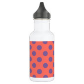 Bouteille D'eau Points violets et corail vif (Gauche)