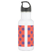 Bouteille D'eau Points violets et corail vif (Dos)