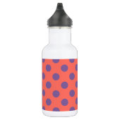 Bouteille D'eau Points violets et corail vif (Droite)