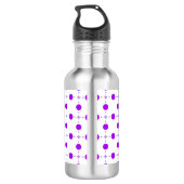 Bouteille D'eau Points violets, Motif à pois, Points, Pointillé (Dos)