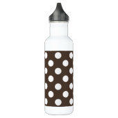 Bouteille D'eau Pois blancs sur brun (Gauche)