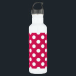Bouteille D'eau Pois blancs sur cerise<br><div class="desc">Pois blancs sur cerise</div>