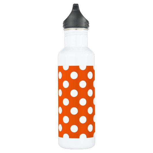 Bouteille D'eau Pois blancs sur orange (Droite)