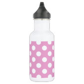 Bouteille D'eau Pois blancs sur rose pâle (Droite)