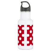 Bouteille D'eau Pois blancs sur rouge (Dos)