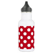 Bouteille D'eau Pois blancs sur rouge (Droite)