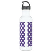 Bouteille D'eau Pois blancs sur ultra violet (Dos)