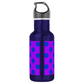 Bouteille D'eau Pois bleus sur violet (Dos)