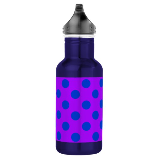 Bouteille D'eau Pois bleus sur violet (Droite)