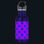 Bouteille D'eau Pois bleus sur violet<br><div class="desc">Pois bleus sur violet</div>