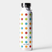 Bouteille D'eau Pois colorés Personnalisés (Gauche)