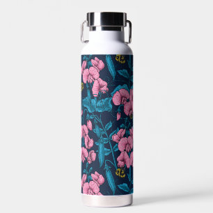 Bouteille D'eau Pois doux et bourdons, rose et bleu