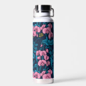 Bouteille D'eau Pois doux et bourdons, rose et bleu (Arrière)