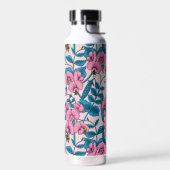 Bouteille D'eau Pois doux et bourdons, rose et bleu (Gauche)