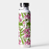 Bouteille D'eau Pois doux et bourdons, rose, vert et blanc (Plage)