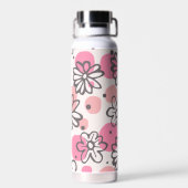 Bouteille D'eau Pois et fleurs (Arrière)